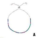 18k Rainbow Zircon Evil Eye Charm Bracelet Bracelets brb5364
