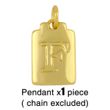 18K Gold Plated Personality Lucky Letter A-Z Pendant Necklaces nks3647