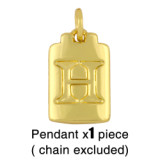 18K Gold Plated Personality Lucky Letter A-Z Pendant Necklaces nks3647