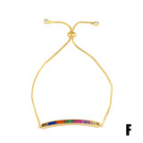 18k Rainbow Zircon Evil Eye Charm Bracelet Bracelets brb5465