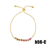 Women Fashion Colorful Zircon Cross Charm Bracelets brb7889