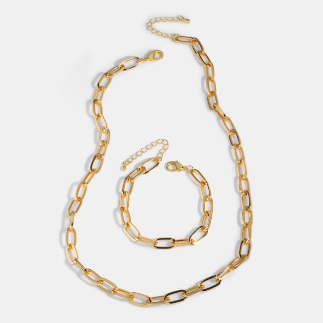 Women Cuban Link Chain Geometric Pendant Necklaces nkr0617