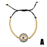 Women Fashion Eye Evil Rainbow Zircon Charm Bracelet Bracelets brb6475