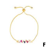 18k Rainbow Zircon Evil Eye Charm Bracelet Bracelets brb5364