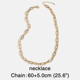 Women Cuban Link Chain Geometric Pendant Necklaces nkr0617