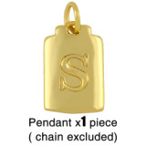 18K Gold Plated Personality Lucky Letter A-Z Pendant Necklaces nks3647