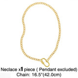 18K Gold Plated Personality Lucky Letter A-Z Pendant Necklaces nks3647