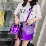 Fashion Women Messenger Transparent PVC Handbags