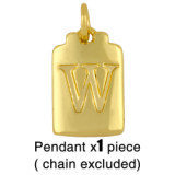 18K Gold Plated Personality Lucky Letter A-Z Pendant Necklaces nks3647
