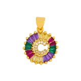 Round Rainbow Zircon Choker Necklaces For Women nkp3445