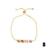 18k Rainbow Zircon Evil Eye Charm Bracelet Bracelets brb5465