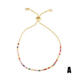 18k Rainbow Zircon Evil Eye Charm Bracelet Bracelets brb5465