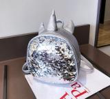 Gold Silver Sequins Unicorn Backpack Fashion Laser PU Leather Bags