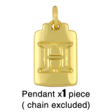 18K Gold Plated Personality Lucky Letter A-Z Pendant Necklaces nks3647