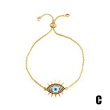 18k Rainbow Zircon Evil Eye Charm Bracelet Bracelets brb5465