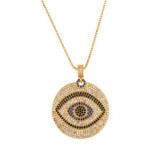 Creative Zircon Devil's Eye Pendant Necklace Necklaces nkn4758