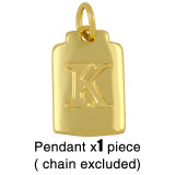 18K Gold Plated Personality Lucky Letter A-Z Pendant Necklaces nks3647