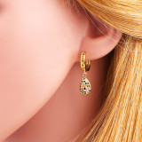 Women Rainbow Water Drop CZ Earrings erq1728