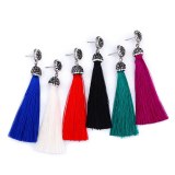 Women Handmade Weaving Crystal Drop Dangle Earrings erk69710