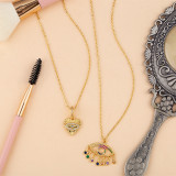 Fashion 18K Gold Plated Evil Eye Pendants Necklaces nkn5364