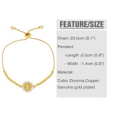 Fashion 18k Gold Plated Virgin Religious Bracelet Bracelets brc4455