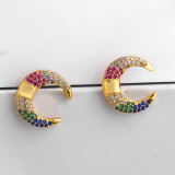 18K Gold Plating Rainbow CZ Earrings erq3849