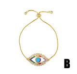 Fashion Sweet CZ Zircon Rainbow Turkey Evil Eyes Ladies Bracelets brb5667