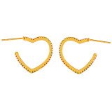 Women Heart Shape 18K Gold Rainbow Earrings err2738