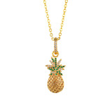Creative Fashion Watermelon Pineapple Pendant Zircon Necklaces nkp2839