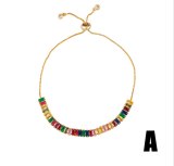Fashion Sweet CZ Zircon Rainbow Turkey Evil Eyes Ladies Bracelets brb5667