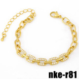 Fashion Hip Hop Gold Plated Cuban Chain Bracelet Bracelets brc6273