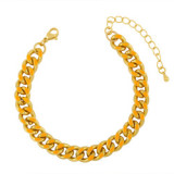 Fashion Hip Hop Gold Plated Cuban Chain Bracelet Bracelets brc6273