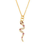 Women's Fashion Creative Diamond Snake Pendant Necklaces nkp6576