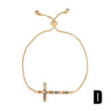 Fashion 18K Gold Plated Cross Charm Bracelet Bracelets brb6879