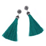 Women Handmade Weaving Crystal Drop Dangle Earrings erk69710