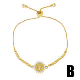 Fashion 18k Gold Plated Virgin Religious Bracelet Bracelets brc4455