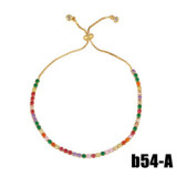 Women 18K Gold Plated Crystal Adjustable Heart Cherry Zircon Bracelets brb6778
