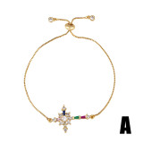 Fashion 18K Gold Plated Cross Charm Bracelet Bracelets brb6879