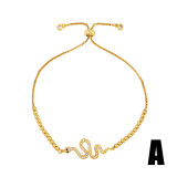 Fashion Women Real Gold Plated Snake Palm Eye Bracelet Bracelets brb96107