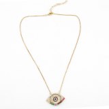 Multicolor Big & Small Devil's Eye Zircon Pendant Clavicle Necklaces nkp19210