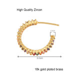 Fashion Gold CZ Bridal Hoop Earrings erq0617