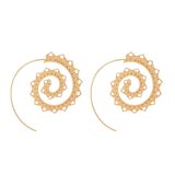 Fashion Vintage Spiral Heart Alloy Dangle Charm Unique Women Earrings 4198109