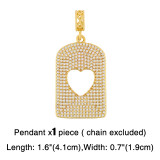 Fashion Women Cuban Zircon Colorful Moon Heart Pendant Necklaces nkr3849