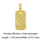 Fashion Women Cuban Zircon Colorful Moon Heart Pendant Necklaces nkr3849