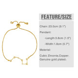Fashion Gold Plated Elegant Zircon Bracelets brc2637