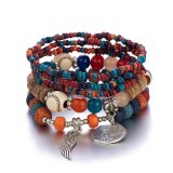 Vintage Multilayer Beads Women Summer Bracelet Bracelets B-000819