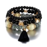 Women Beads Stone Tassel Bracelet Charming Bracelets B-003546
