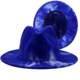 Fashion Colorful Wide Brim Women Wool British Style Jazz Hat Hats