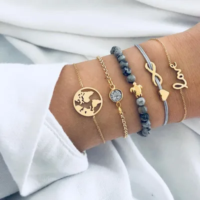 Women Love Butterfly 5 Piece Sets Bracelet Bracelets 653647