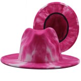 Fashion Colorful Wide Brim Women Wool British Style Jazz Hat Hats